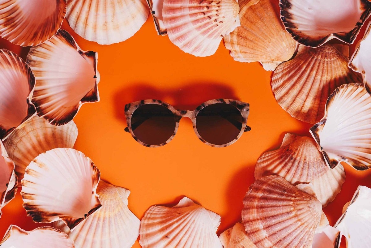 Vous aimez le sable doré ? Le bruit des vagues ? Alors vous aimerez sûrement la collection de lunettes de soleil de Friendly Frenchy faites de coquillages.