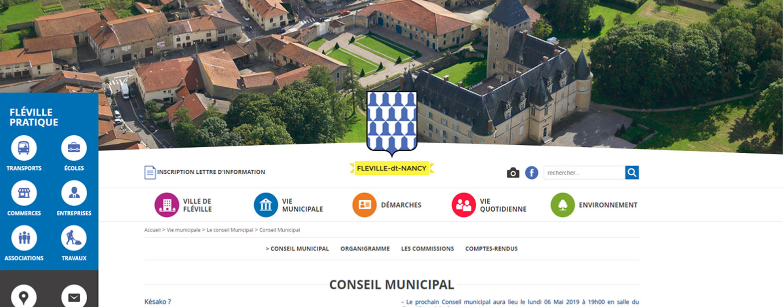 La commune de Fléville-devant-Nancy décide de moderniser l’ergonomie et le design graphique de son site.
